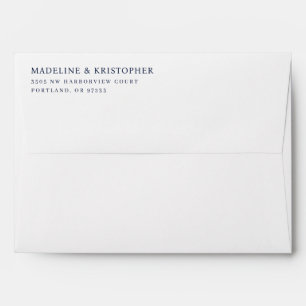 Enveloppe Minimaliste Noir Élégant