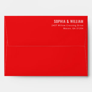 Enveloppe minimaliste rouge élégante