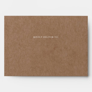 Enveloppe Minimaliste Rustique Kraft 5x7