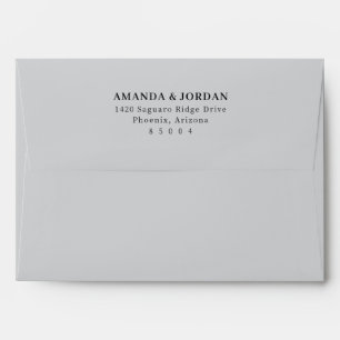 Enveloppe Minimaliste Typographie Noir