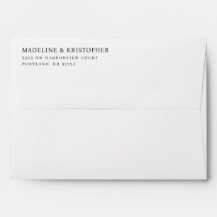 Enveloppe Minimaliste Typographique Noir