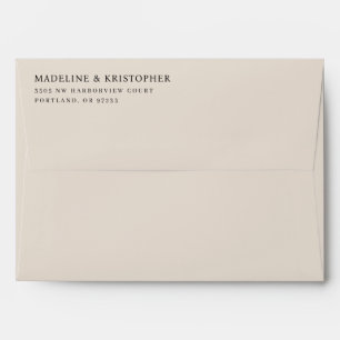 Enveloppe Minimaliste Typographique Noir