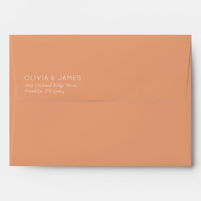 Enveloppe Minimaliste Typographique Noir Sophistiqué (Dos (Haut rabat))