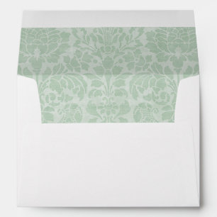 Enveloppe Mint Green Damask A7 5,25 x 7,25