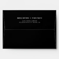 Minuscule Mariage noir solide moderne Adresse de r