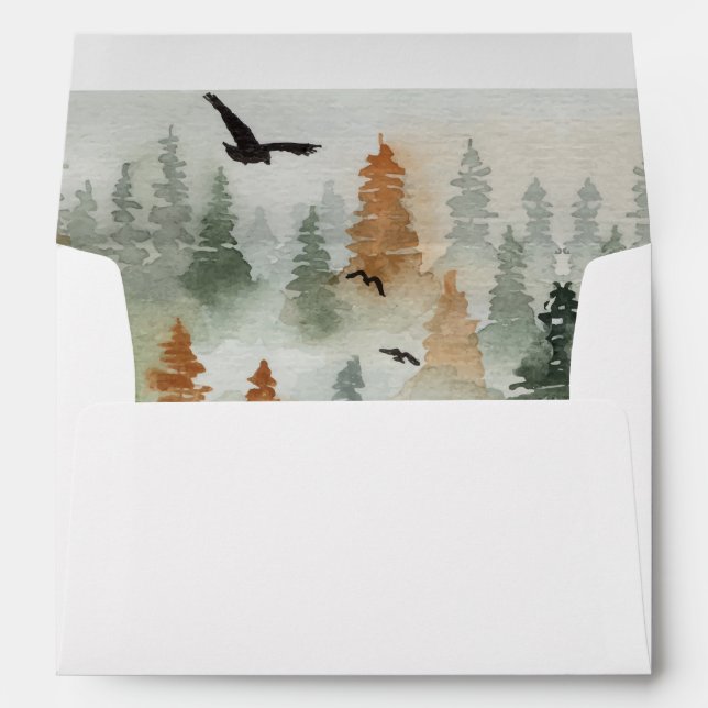 Enveloppe Misty Forest Printed Lining  (Dos (Bas))