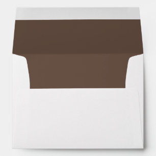 Enveloppe Mocha Mariage Elegant Moderne Adresse de retour