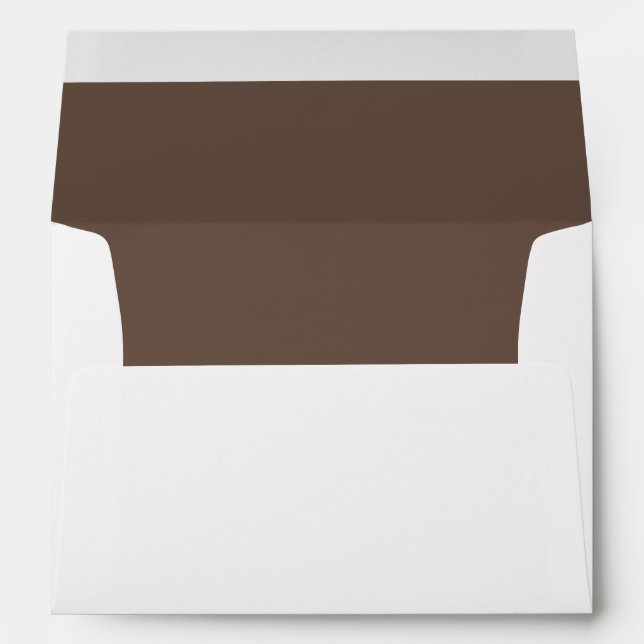 Enveloppe Mocha Mariage Elegant Moderne Adresse de retour (Dos (Bas))