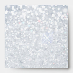 Enveloppe modèle, argent, parties scintillantes, charme,