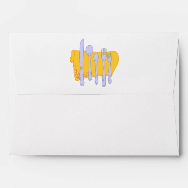 Enveloppe Modèle de conception de Cuisine Dinnerware (Dos (Haut rabat))