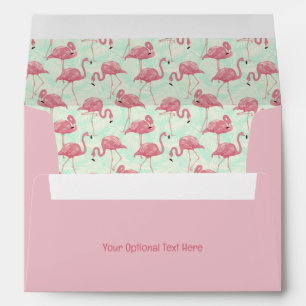 Enveloppe Modèle Flamingo Texte Personnalisé