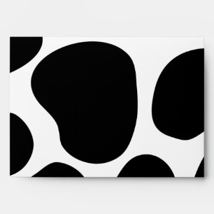 Enveloppe Modèle noir et blanc d'impression de vache