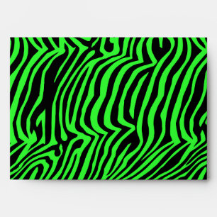 Enveloppe Modèle zèbre vert néon couleur
