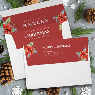 Enveloppe Modern Christian Christmas with Interior Greeting
