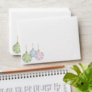 Enveloppe Modern Christmas Pastel Ornaments With Stars