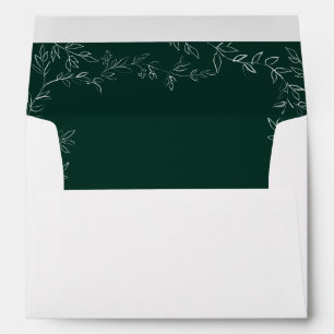 Enveloppe Modern Elegant Emerald Green Rustic Adresse de ret