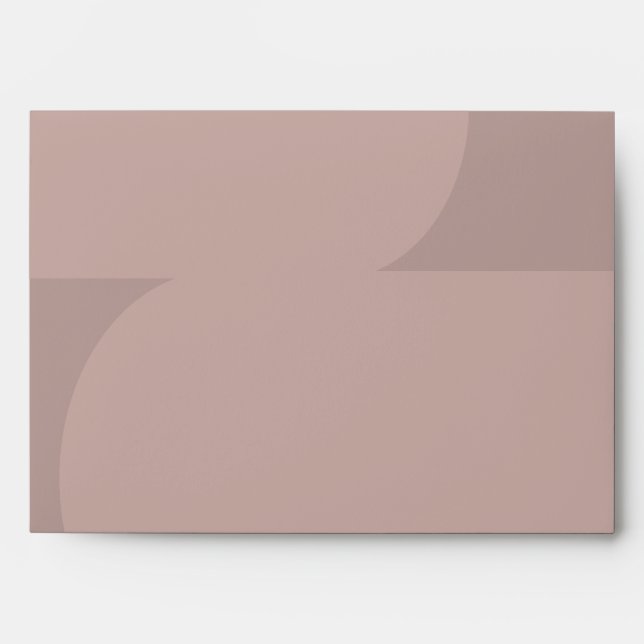 Enveloppe Modern Geometry Dusty Mauve Adresse de retour (Devant)