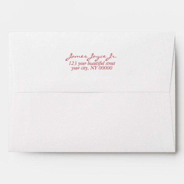 Enveloppe Modern Handwritten Stylish 5x7 invitation (Dos (Haut rabat))