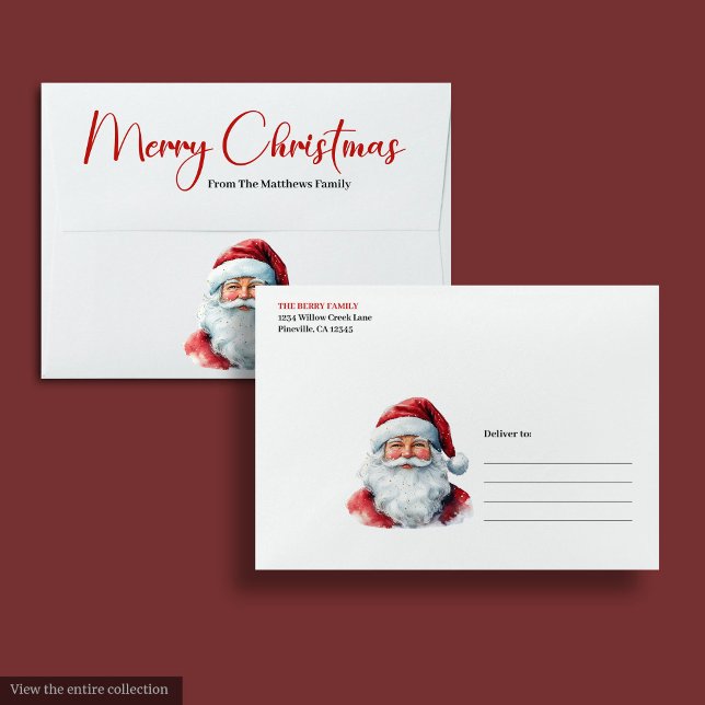 Enveloppe Modern Santa Claus Simple Script Font Envelope (Modern Santa Claus Simple Script Font Envelope)