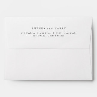 Enveloppe Modern Serif Wedding Return Address Envelopes