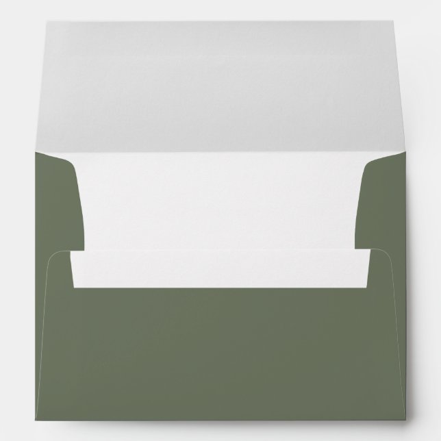 Enveloppe Modern Taupe Green Custom Christmas (Dos (Bas))