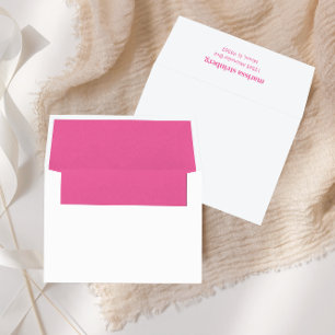 Enveloppe moderne avec doublure rose fusée