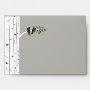 Enveloppe moderne Birch Tree Mariage 5x7