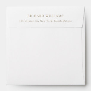 Enveloppe Moderne Bleu Simple Nettoyage Mariage minimal