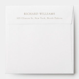 Enveloppe Moderne Bleu Simple Nettoyage Mariage minimal