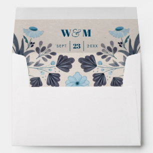 Enveloppe moderne Boho Folk Faire-part de mariage 