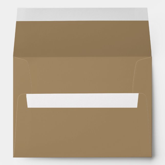 Enveloppe moderne Brown café - personnalisable (Dos (Bas))