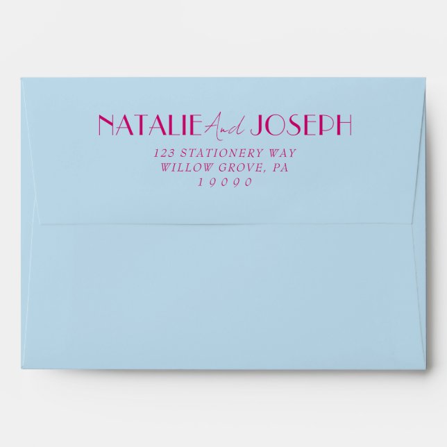 Enveloppe Moderne Coloré Français Rétro Bright Funky Mariage (Dos (Haut rabat))
