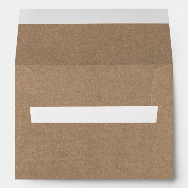 Enveloppe moderne de carte Mariage Kraft (Dos (Bas))