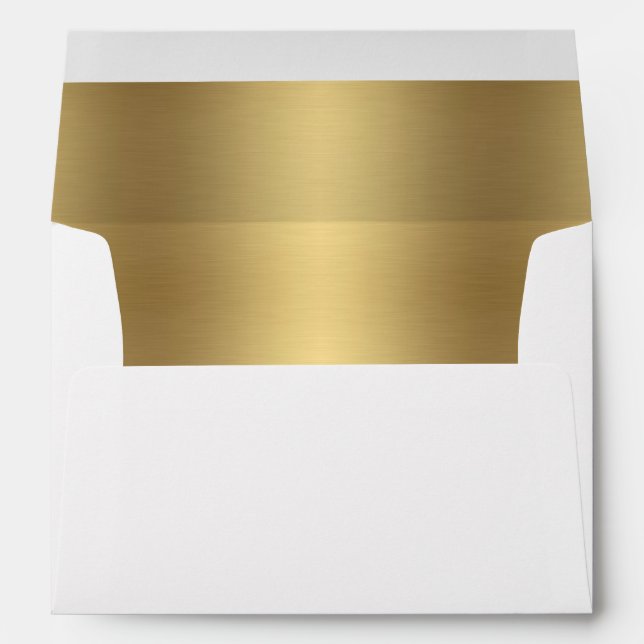 Enveloppe Moderne Élégant Or Simple (Dos (Bas))