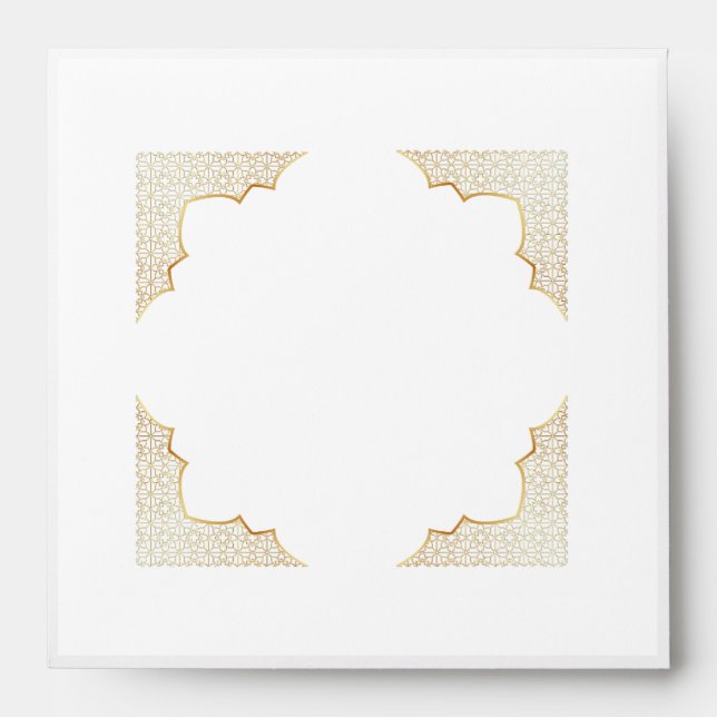 Enveloppe Moderne Elégant rose Floral musulman islamique (Devant)