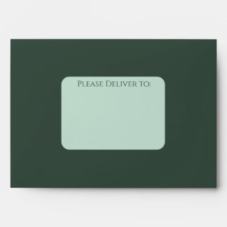 Enveloppe Moderne élégant vert foncé