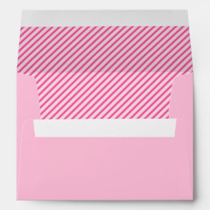 Enveloppe moderne en bandes roses