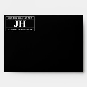 Enveloppe Moderne Gras Professionnel   Noir et blanc A7