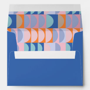 Enveloppe Moderne Maximaliste Unique Fête des mariées bleu v