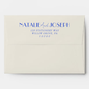 Enveloppe Moderne minimaliste français Rétro Mariage Boho Lu