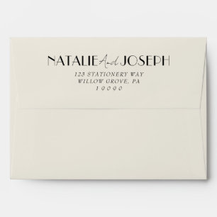Enveloppe Moderne minimaliste français rétro Mariage Whimsic