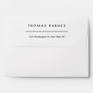 Enveloppe Moderne minimaliste Plain Élégant Personnalisé