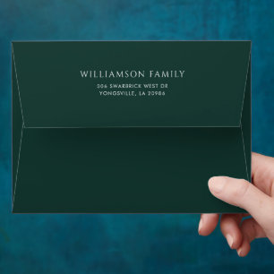 Enveloppe Moderne Minimaliste Retour Adressé personnalisé Ve