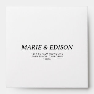 Enveloppe Moderne minimaliste Sleek Simple Mariage RSVP Reto