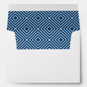 Enveloppe Moderne Mitzvah Imprimé Adresse de retour Motif bl