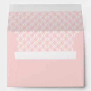 Enveloppe Moderne Pastel Blush Rose Girl En vichy Plaid