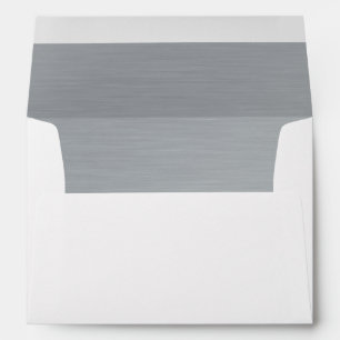 Enveloppe Moderne Regarder le métal brossé Mariage d'argent