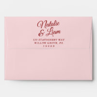 Moderne rose rouge amusant rétro Bold Mariage funk