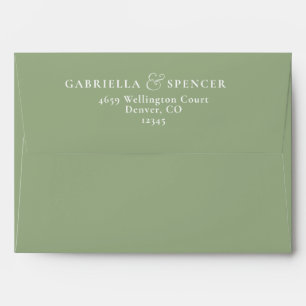 Enveloppe Moderne Sage Green Chic Faire-part de mariage