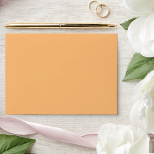 Enveloppe Moderne Simple Terracotta Orange   Mariage personn